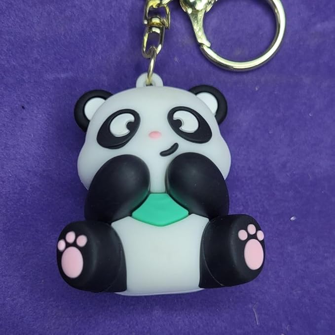 Wonderland Happy Panda?Sitting?Kechains, Cartoon Style Keychain & Bag Charms Fun & Functional Accessories for Bags and Keys