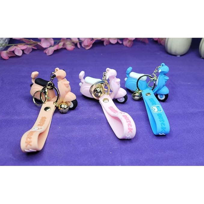 Wonderland Electric Scooter [Peach]Kechains, Cartoon Style Keychain & Bag Charms Fun & Functional Accessories for Bags and Keys