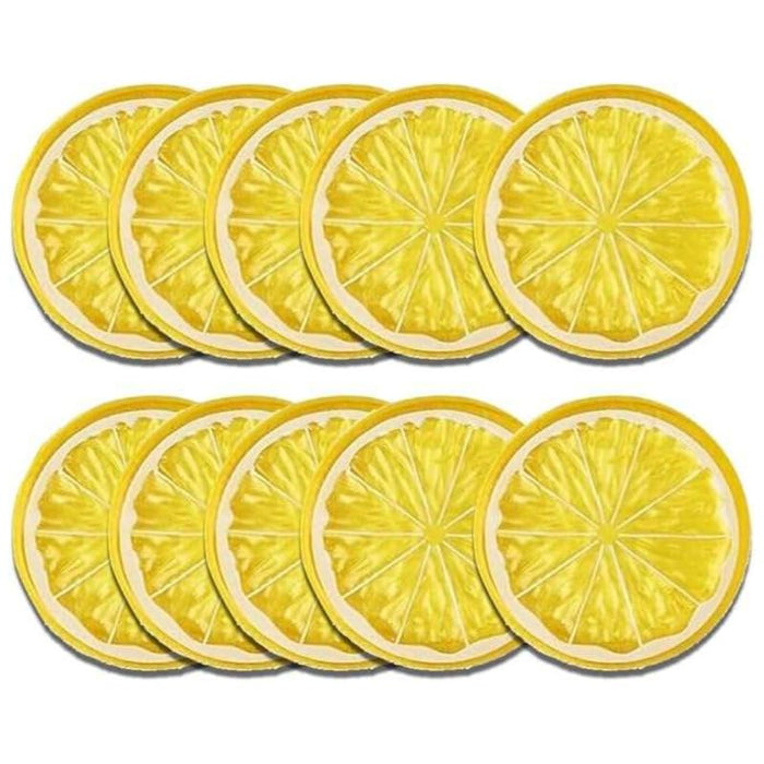 20-Piece Artificial Lime Slices - Realistic Faux Citrus Fruit Rounds for Home Decor, Vase Fillers, Photography Props, and Party Decorations