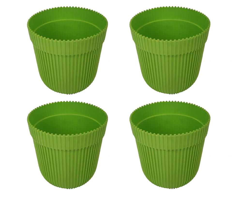 Wonderland (Set of 4 Green Fresh Plastic Garden Pot