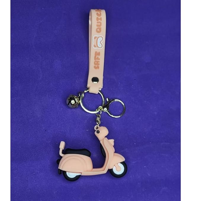 Wonderland Electric Scooter [Peach]Kechains, Cartoon Style Keychain & Bag Charms Fun & Functional Accessories for Bags and Keys