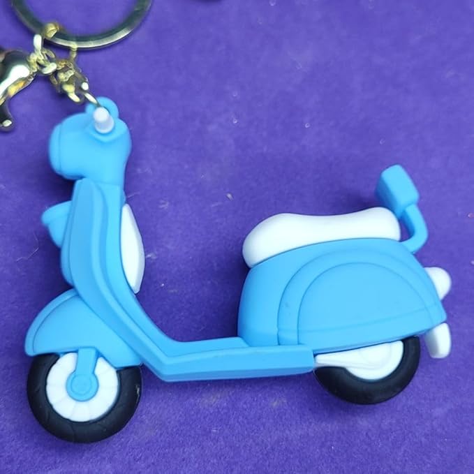 Wonderland Electric Scooter [Blue]Kechains, Cartoon Style Keychain & Bag Charms Fun & Functional Accessories for Bags and Keys