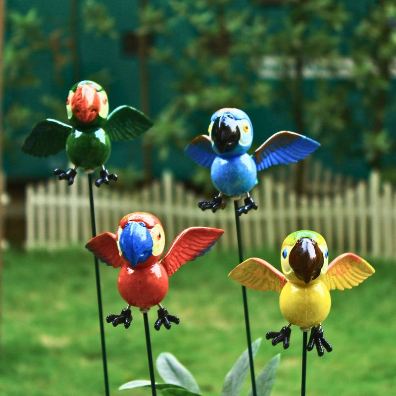  (Set of 4) Mini Parrot Sticks