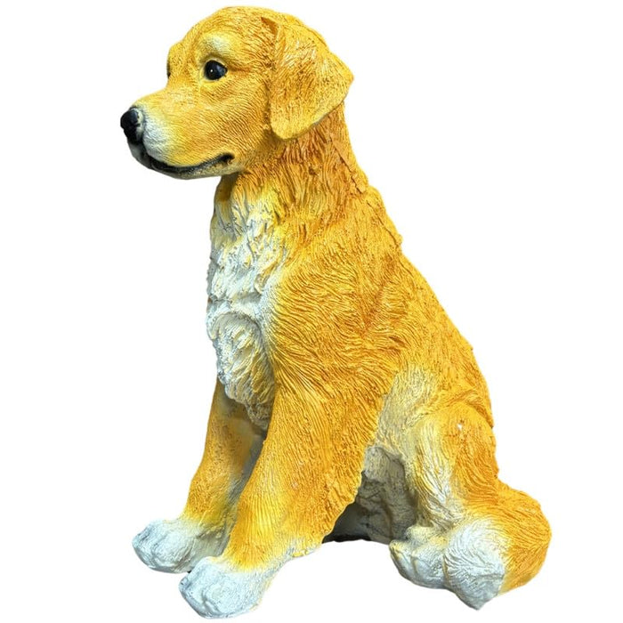Realistic Sitting Dog Garden Statue