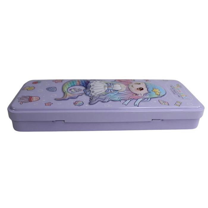  3D Embossed Metal Pencil Box with Dual Compartment -05