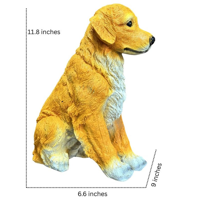 Realistic Sitting Dog Garden Statue