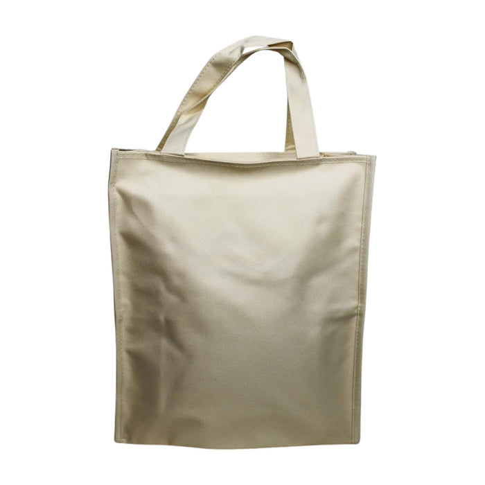 Wonderland Cute portable handbag for kids school,Multi-functional,multi-pockets tote bag with zipper and side pockets (Cream)