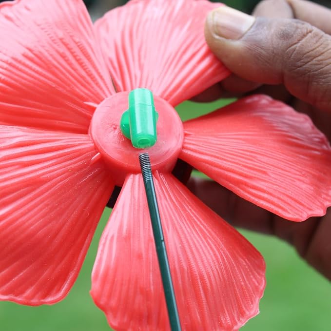Self-Rotating Windmill Flower Sticks – Set of 2 or Set of 4
