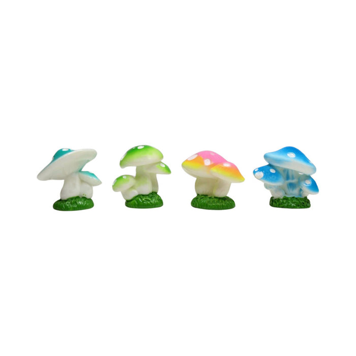 Wonderland imported miniatures ( pack of 4 ) colourful mushroom for micro landscape