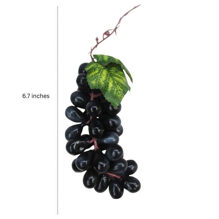 Wonderland Decorative Artificial Grape Assortment (Set of 6 Bunches - Red, Black, Green)