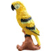 yellow macaw parrot statue, exotic bird showpiece, resin figurine, tropical home decor, garden statue, table top decoration, bird lover gift