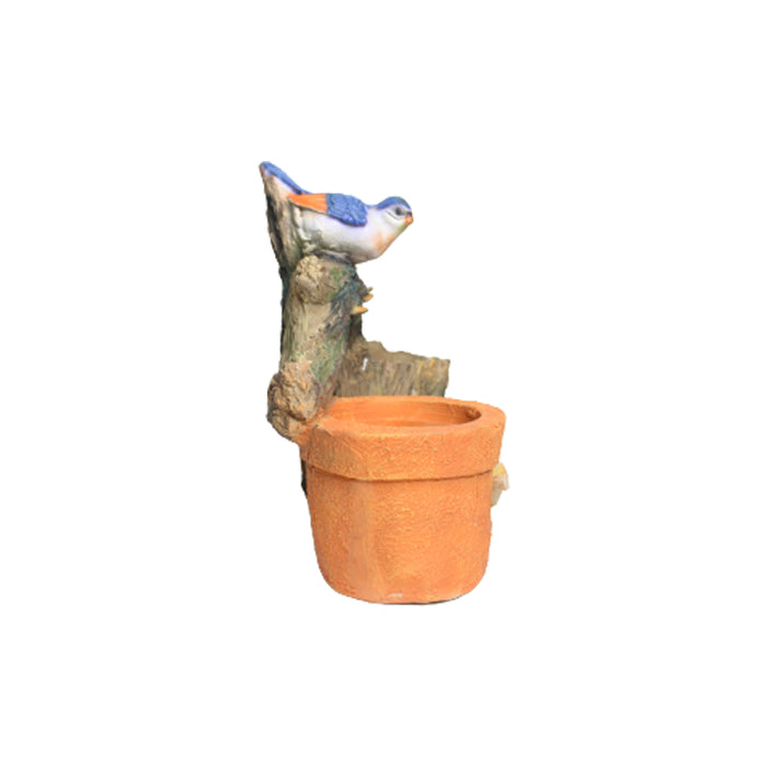 Wonderland Cute Bird On Tree Trunk with 2 Pot| Garden pots and planters| Balcony pots