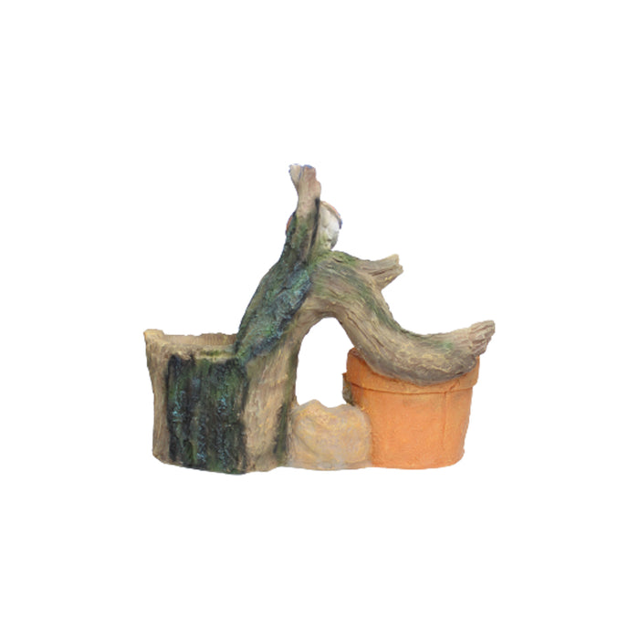 Wonderland Cute Bird On Tree Trunk with 2 Pot| Garden pots and planters| Balcony pots