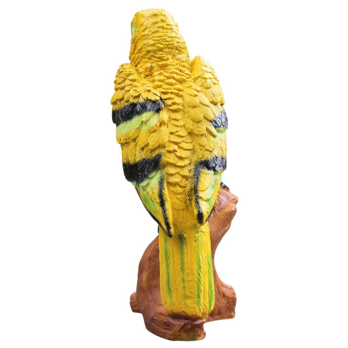 Wonderland Exotic Yellow  Parrot Showpiece/Figurine on Tree Trunk Base for Home Decor & Gifting