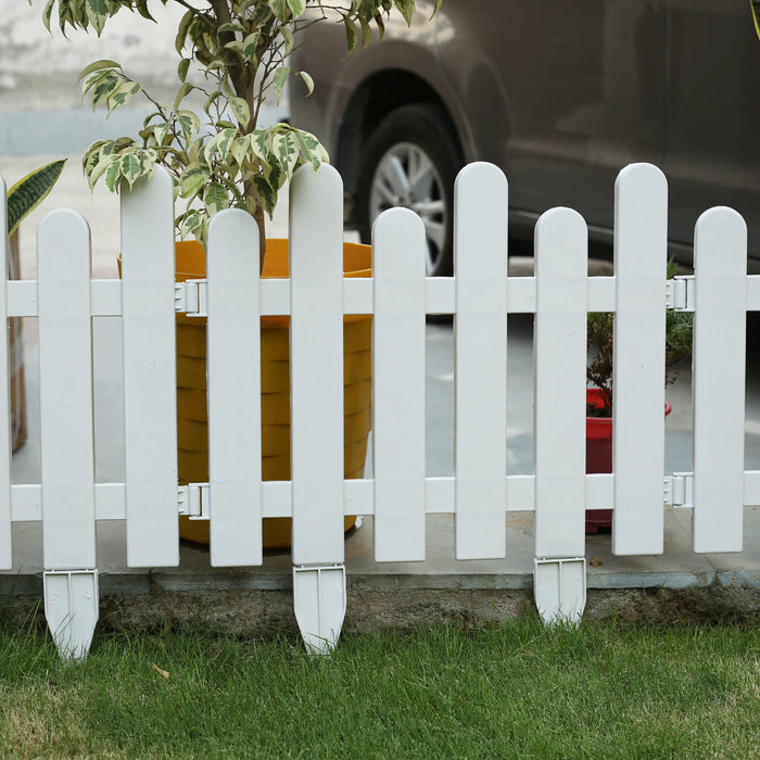 (Pack of 8 ) Double Moon Picket Fence with Spikes