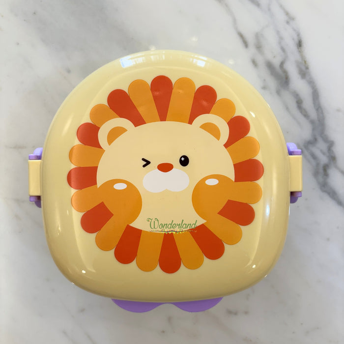 Wonderland Kids- 300 ml SS  Lunch Box Stainless Steel Lion Tiffin Box (price per pc)- 7.5x7.5x3 inch