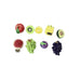 An artistic collection of tiny, detailed food miniatures made from polymer clay in assorted dessert styles.
