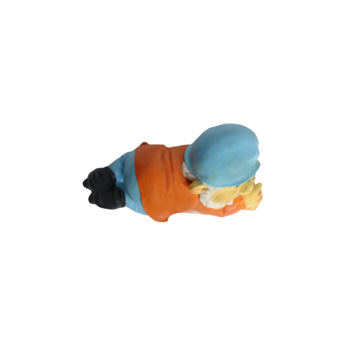 Sleeping Gnome/Dwarf for Garden Decoration (Blue)