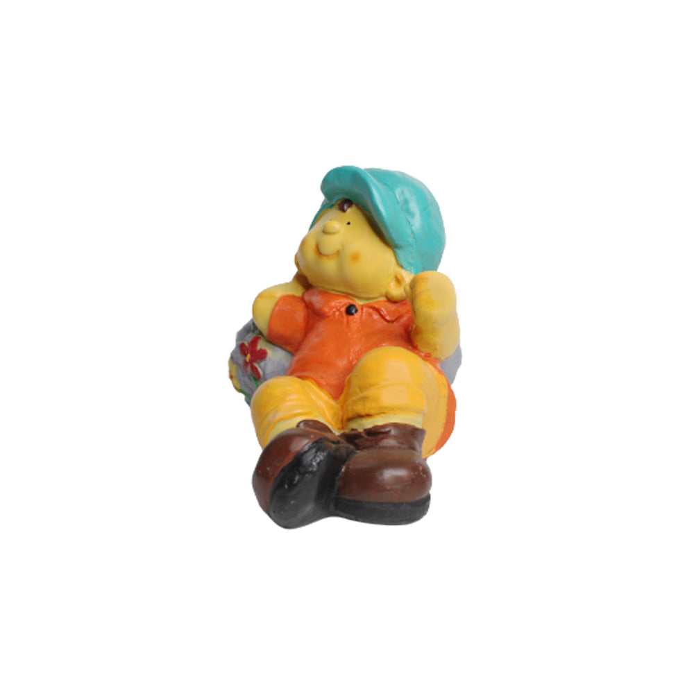 Wonderland Stone Planter Boy (Orange)| garden pots | Outdoor planters