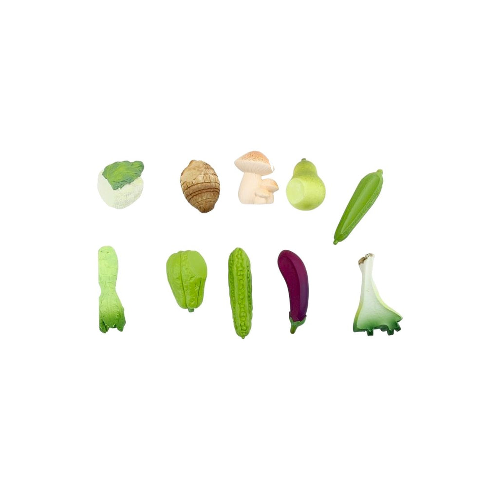 Wonderland 10-Piece Miniature Asian Vegetable Set for Dollhouse, Crafting, & Education purpose| mini fake food vegetable toys miniatures| Fairy garden accessories