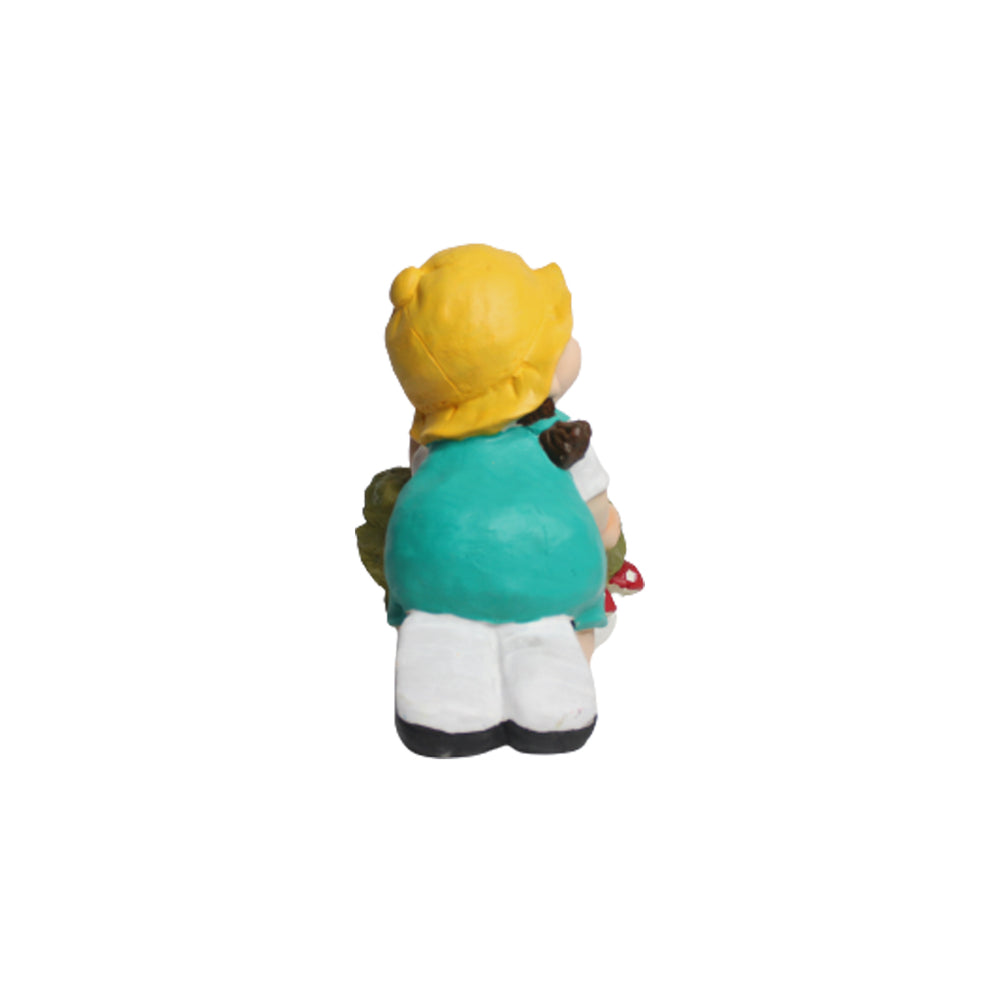 Wonderland Stone Planter Girl (Seagreen)| Outdoor garden planters