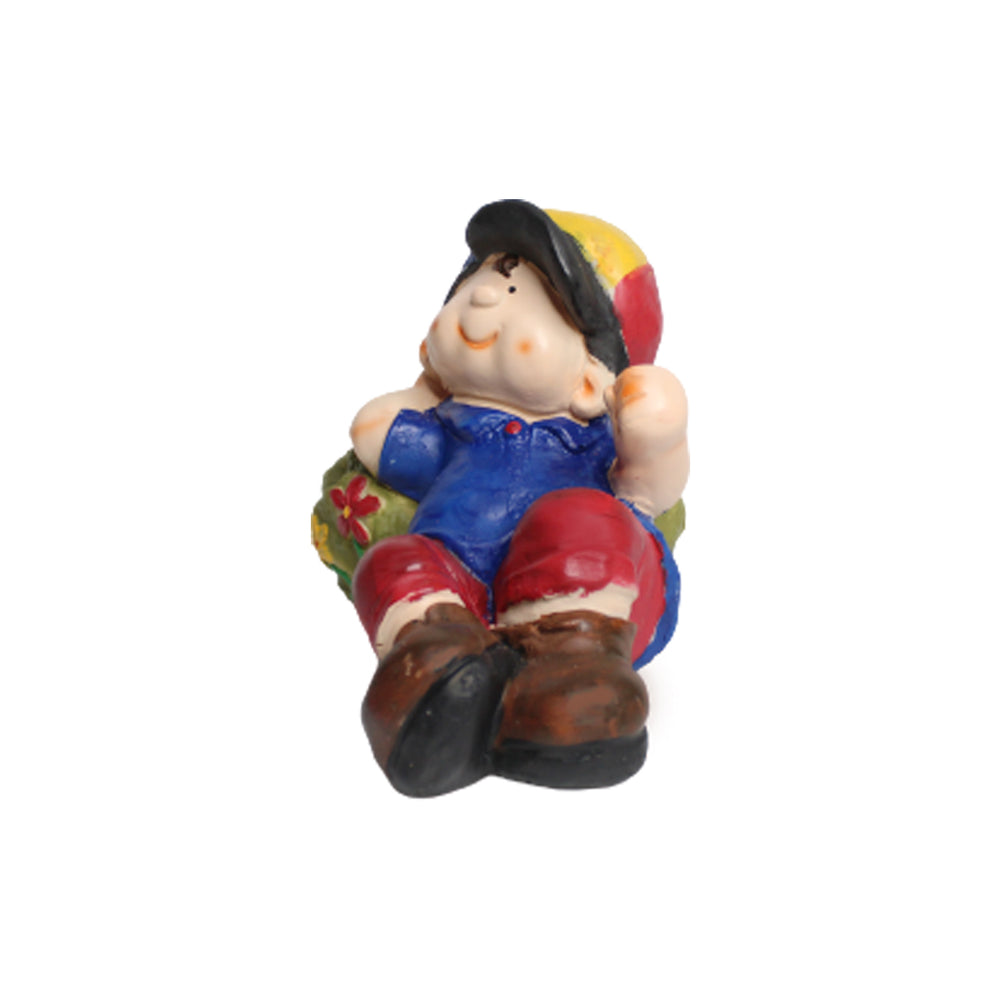 Wonderland Stone Planter Boy (Red)| Outdoor planter for real plants