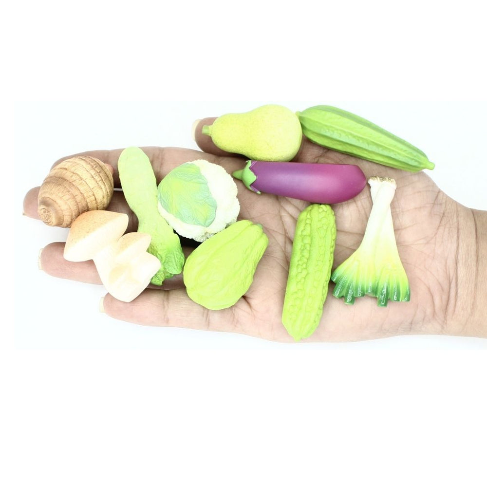 Wonderland 10-Piece Miniature Asian Vegetable Set for Dollhouse, Crafting, & Education purpose| mini fake food vegetable toys miniatures| Fairy garden accessories