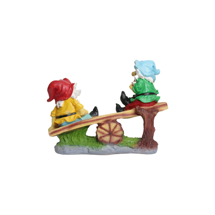 Gnome/Dwarf On Seesaw Statue for Garden Decoration