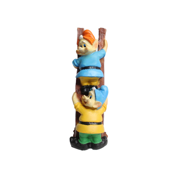 Gnome/Dwarf Climbing Stairs Statue (Red & Green)