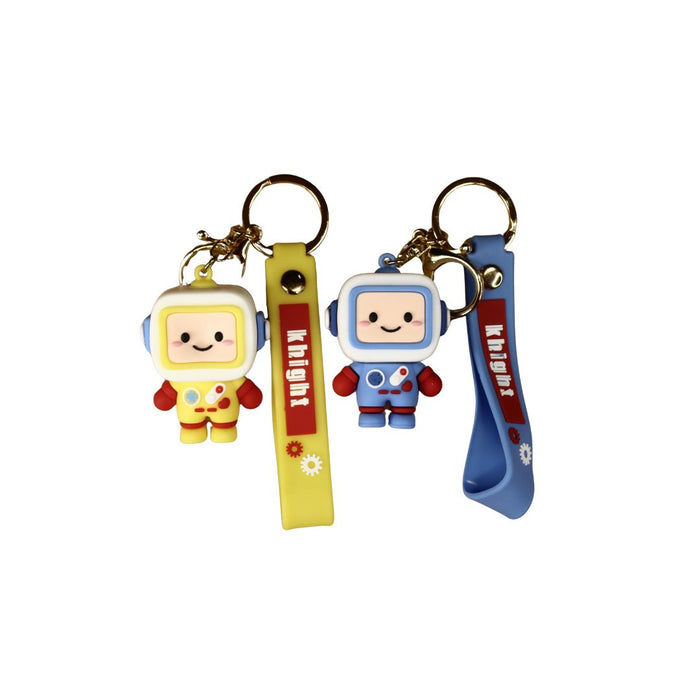 Wonderland Kawaii style ( set of 2)   Knightbot Keychains set of 2 with Holder Accessories, Backpack Car Key Chain for Boy Girl