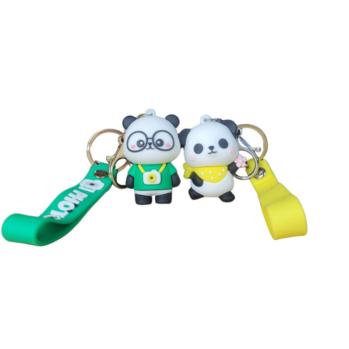 Wonderland Kawaii style ( set of 2) Happy Panda Keychain Set of 2