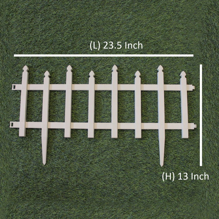(Pack of 4 )Arrow Shape Pvc Picket Fence With spikes