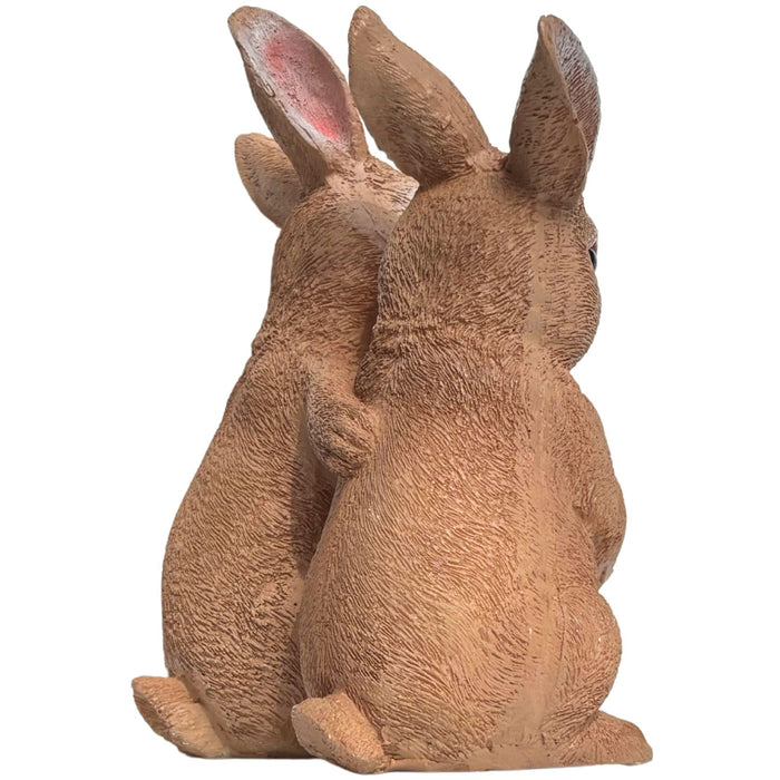 5 Inch Dark Brown Rabbit Family Statue for Garden Décor|Outdoor Décor for Garden, Yard, Lawn, Patio| Gifting Purpose| Balcony Decoration