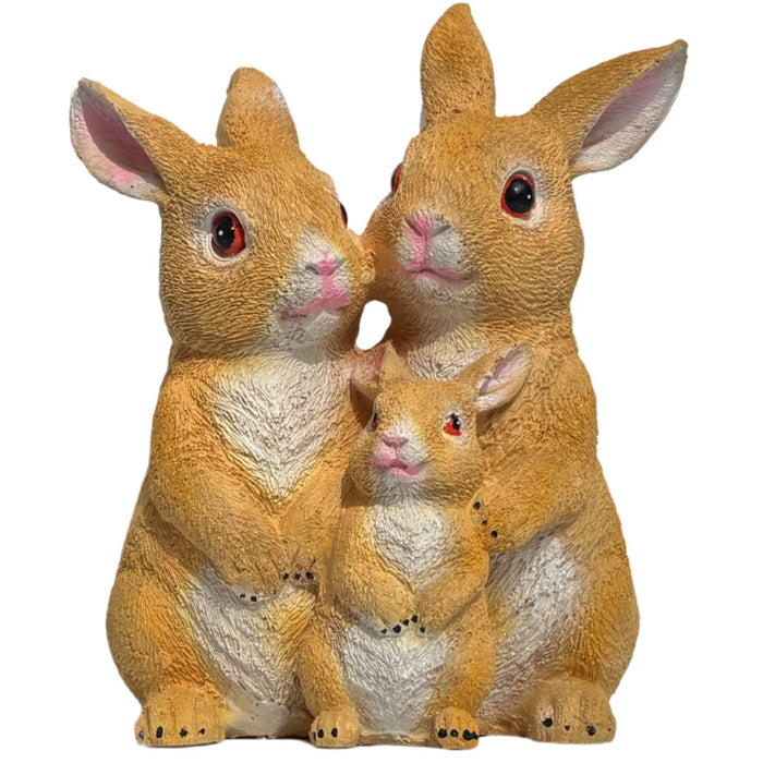 Wonderland brown rabbit family statue For Garden Décor|Outdoor Décor For Garden, Yard, Lawn , Patio| Gifting Purpose| Balcony Decoration