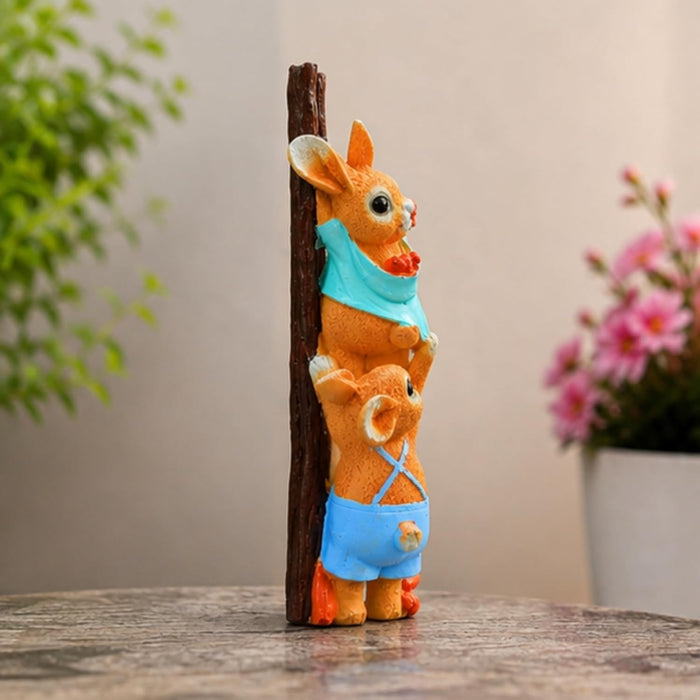 Resin Funny 2 Gnomes on Ladder Santa Idol, Standard