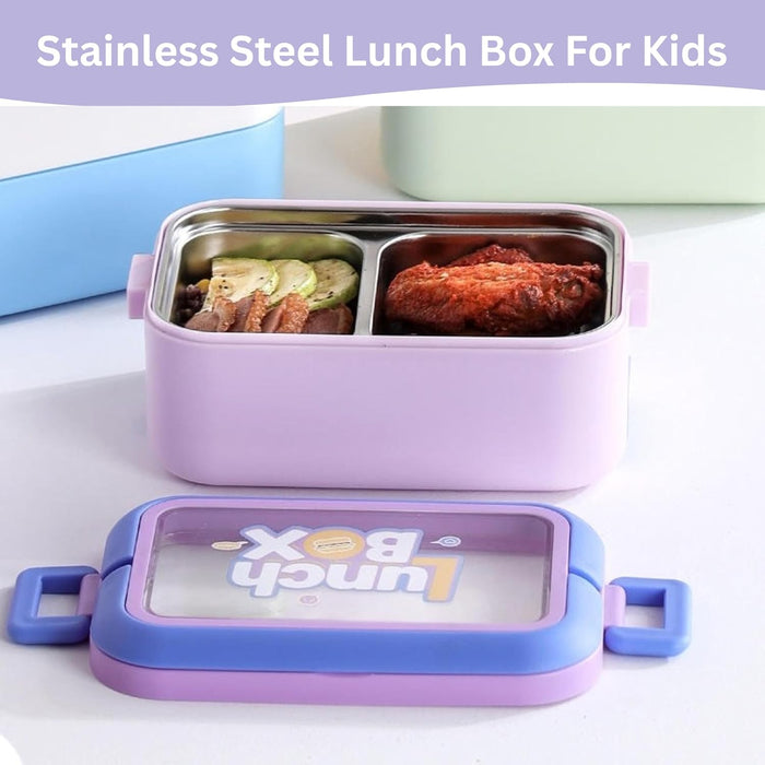 Wonderland Kids- 600 ml SS Lunch Box 304  Stainless Steel Leak Proof Air Tight tiffin Box (price per pc)
