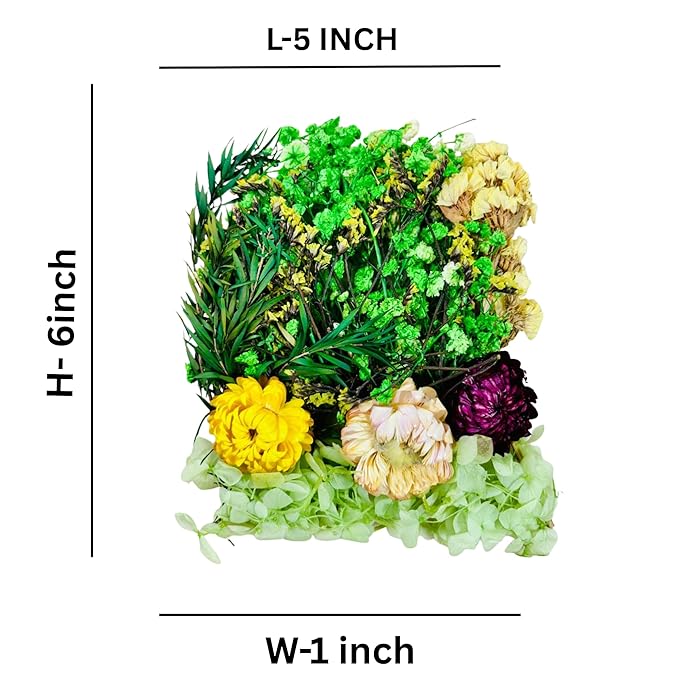 Wonderland Dried Flowers for Resin, 6 pc Natural Flowers and Leaves Compressed,DIY Pressed Flowers for Jewelry, Candles, Soap, Nail Production