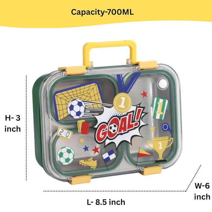 Multi color Kids- 700 ml SS Lunch Box Stainless Steel, Leakproof Tiffin Box (price per pc)