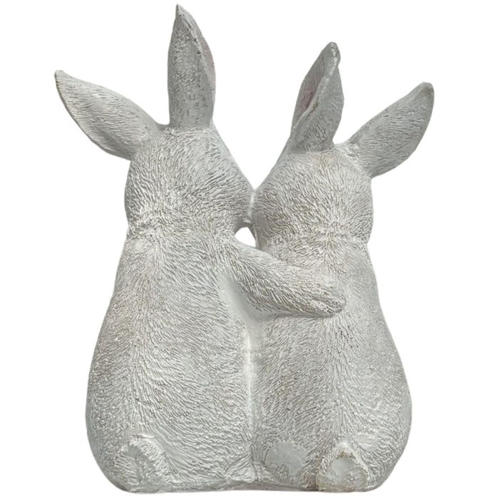 5 Inch White Rabbit Family Statue for Garden Décor|Outdoor Décor for Garden, Yard, Lawn, Patio| Gifting Purpose| Balcony Decoration