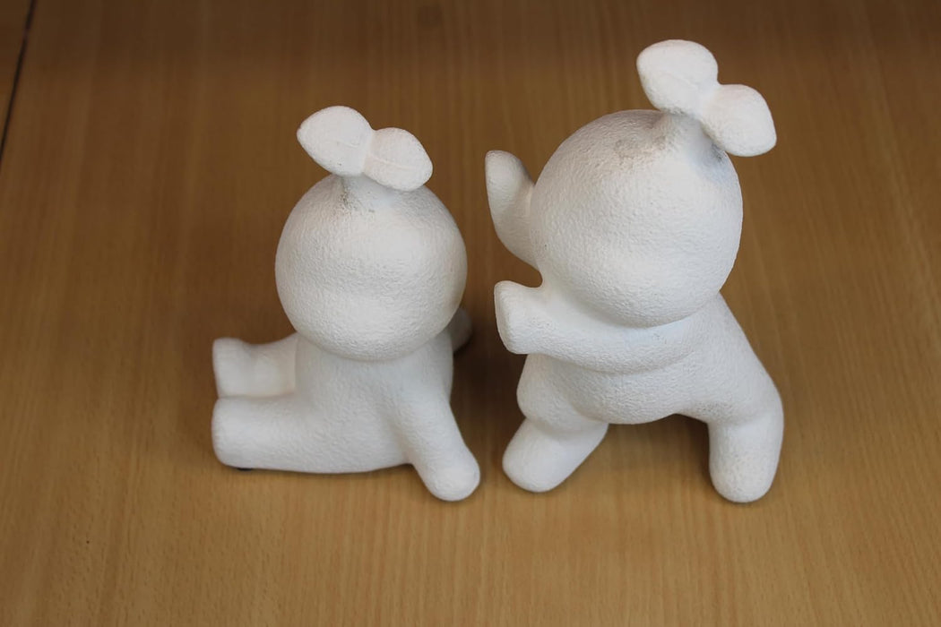 White Ceramic Bookends