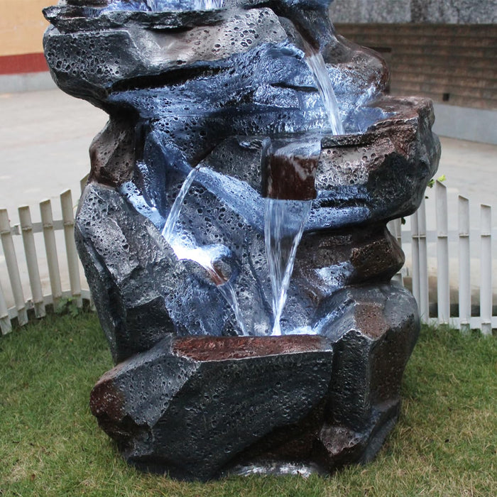 Wonderland 38 inch Height Rock Fountain | Made of Fiber |for Outdoor and indoor use