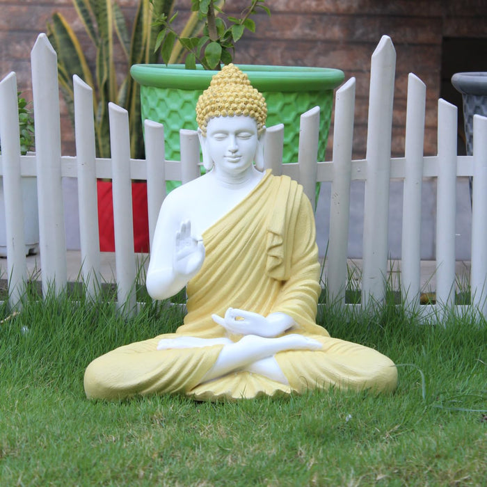 14 inches Ashirvad Avastha buddha resin statue, showpiece, gift