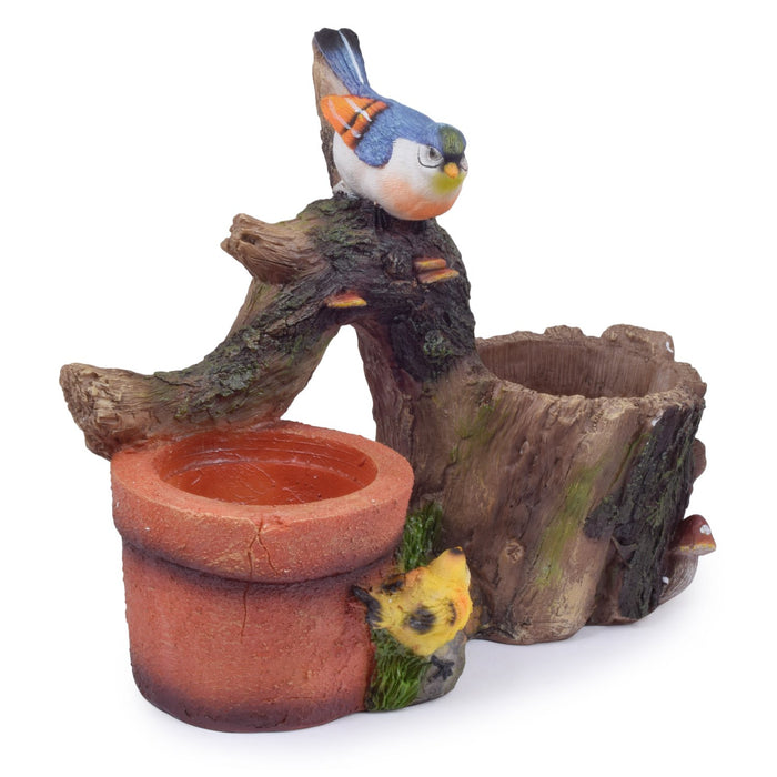 Wonderland Two Birds with Two Flower Pot/Planter/Container for Home Decoration, Garden Decor, Balcony, Kids Room Decor, Gift, Gifting