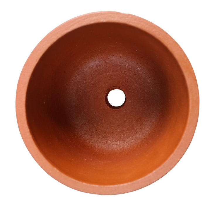 Wonderland Traditional Indian Terracotta Clay Planter/Pot with White Folk Art Design | Rustic Earthenware Indoor/Outdoor Gamla for Succulents & Herbs