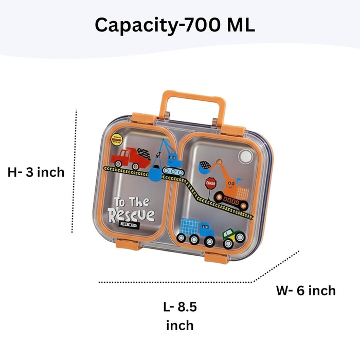 Kids- 700 ml SS Lunch Box Stainless Steel, Leakproof Tiffin Box (price per pc)( Imported )