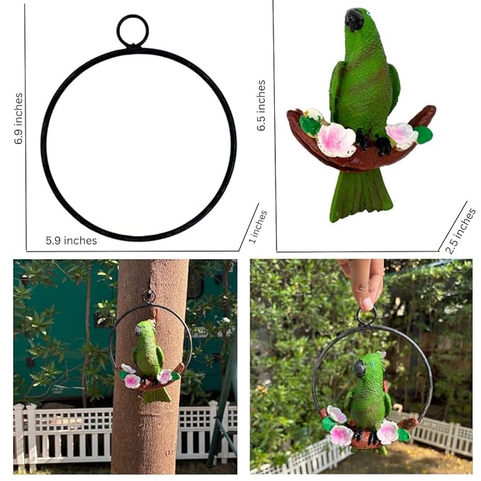 Wonderland Decorative Parrot Wall Hanging/Showpiece - Nature-Inspired Home Accent