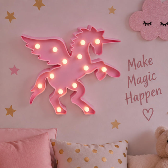 Unicorn LED wall light-Pink for kids room