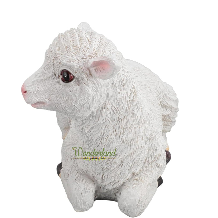6 Inch Sitting Sheep Statue for Garden Décor|Outdoor Décor for Garden, Yard, Lawn, Patio| Gifting Purpose| Balcony Decoration