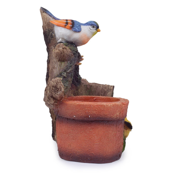 Wonderland Two Birds with Two Flower Pot/Planter/Container for Home Decoration, Garden Decor, Balcony, Kids Room Decor, Gift, Gifting