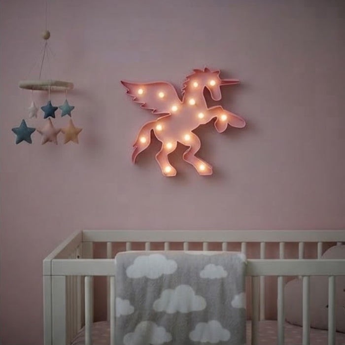 Unicorn LED wall light-Pink for kids room
